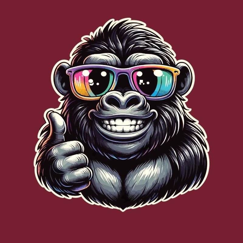 Gorilla mit Sonnenbrille