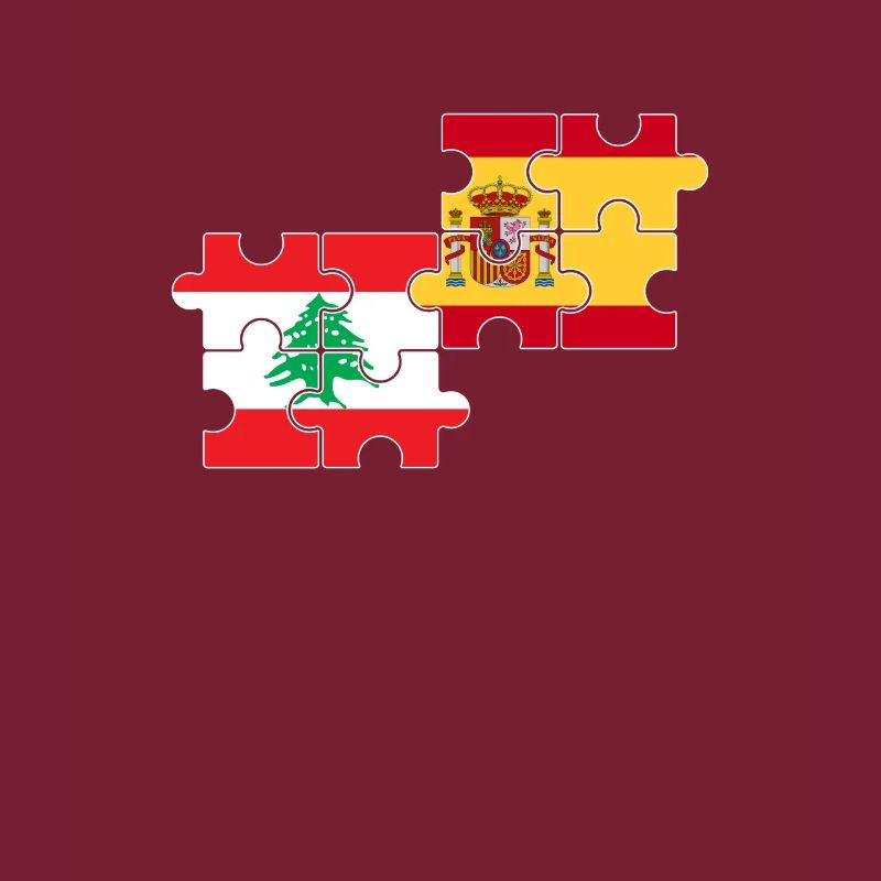 Libanon Spanien Flagge Spanisch Libanese