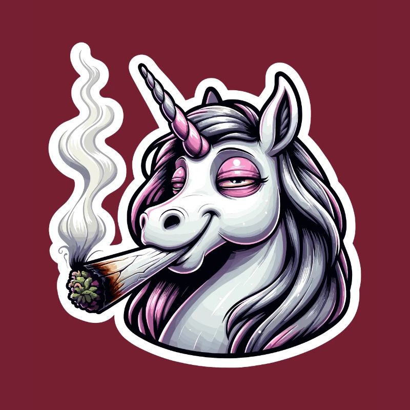 Licorne avec Joint Hemp Cannabis