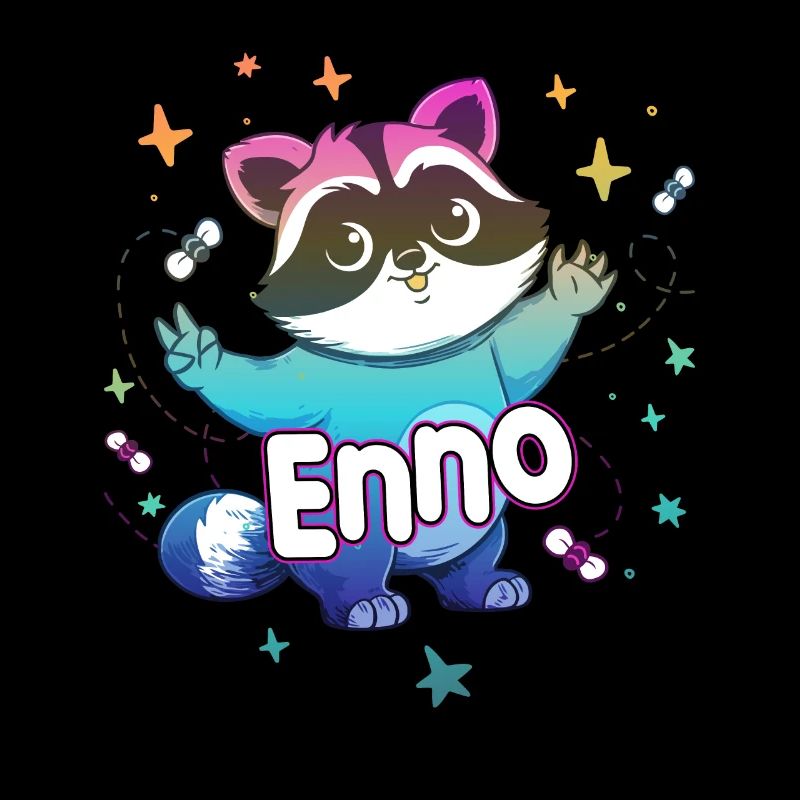 ENNO - Beau nom de garçon avec un raton laveur mignon