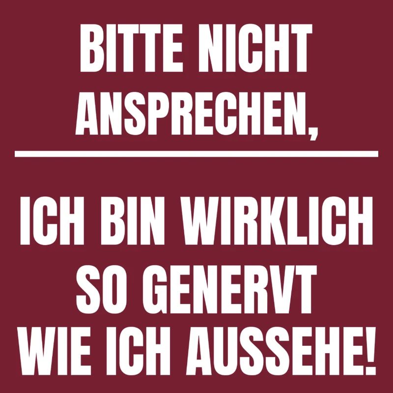 Bitte nicht ansprechen