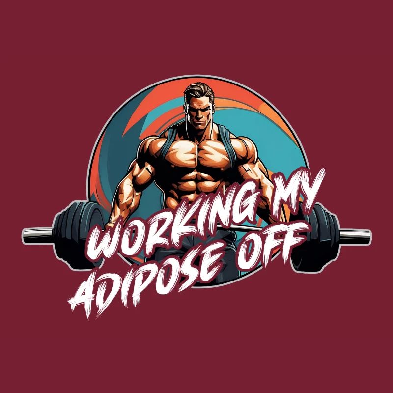 Bodybuilder with barbell hard workout