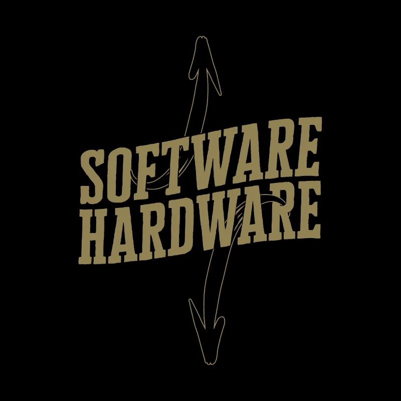 Lustiger IT Spruch Software Hardware Wortspiel