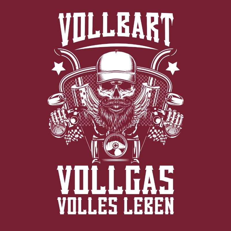 Bärtiger Biker Bartträger Motorradfahrer Motorrad