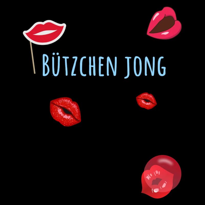 Bützchen, Küsschen, jong,karneval, Lippen