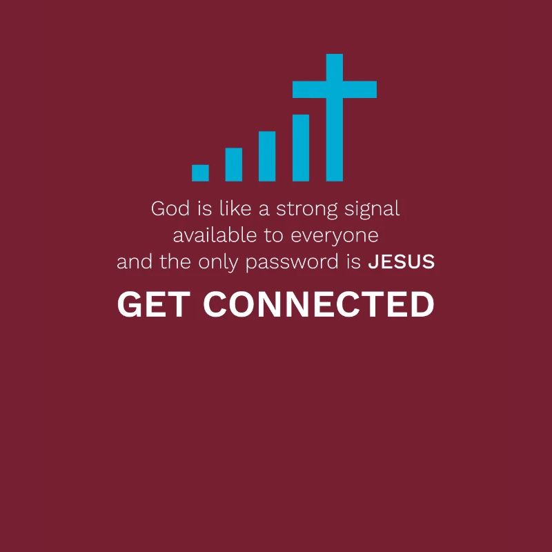 Jésus Tshirt Get Connected Don chrétiens Croix