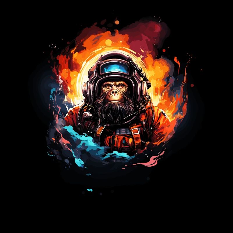 Ape in Outer Space - Space Monkey Ape Bigfooot