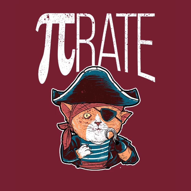 Drôle Pi Day Math Science Cat Pirate