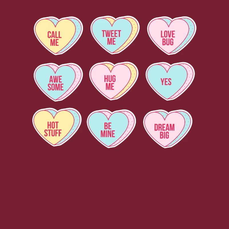 Joyeuse Saint-Valentin Candy Conversation Coeurs