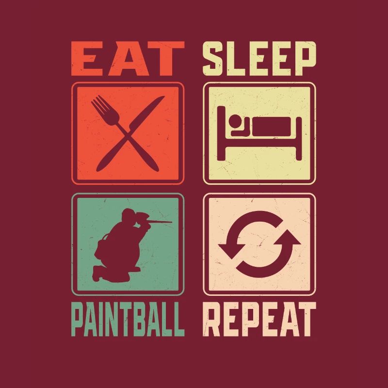 Manger dormir Paintball Répéter Paintballer Tactique Pl