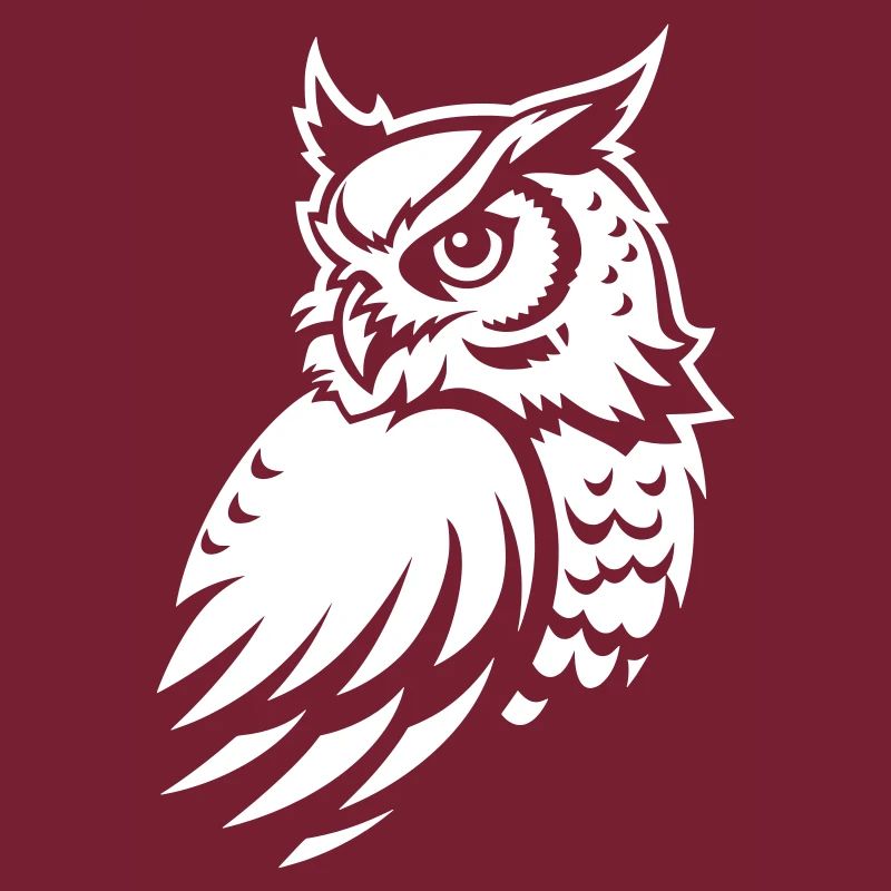 Wachsame Eule – Tattoo Silhouette