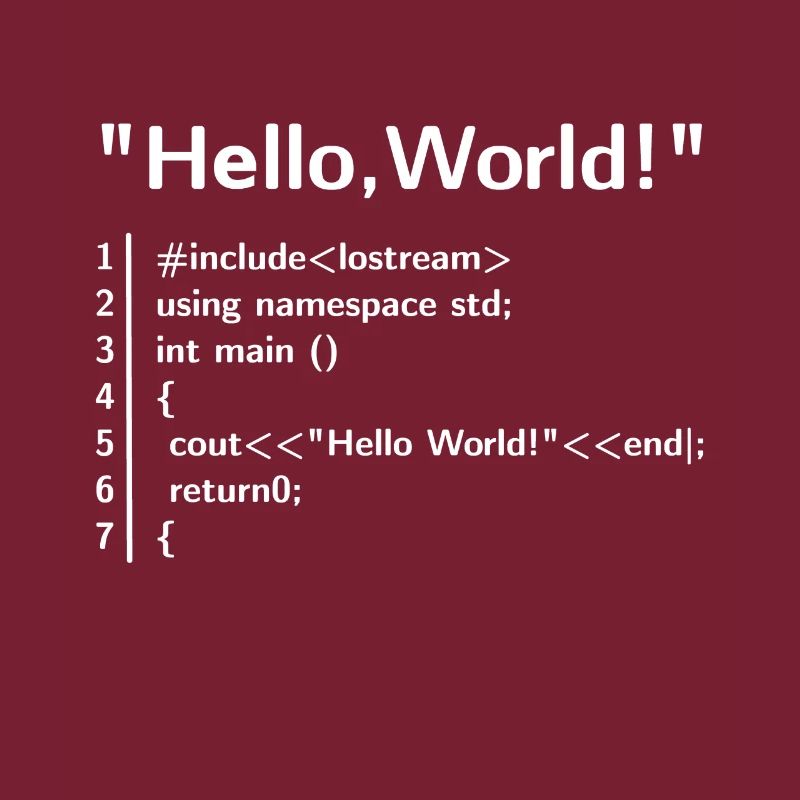 Hello Welt Programm - Programmierer T-Shirt