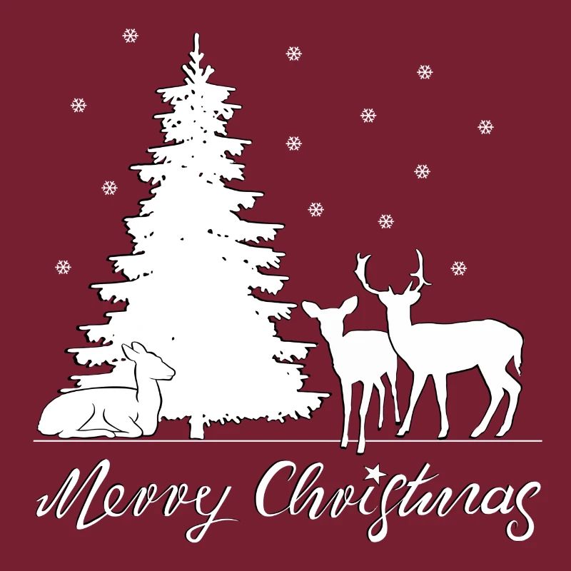 Deer under the Christmas tree