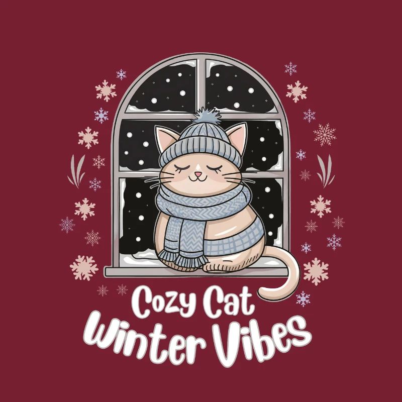 Cozy Cat, Winter Vibes