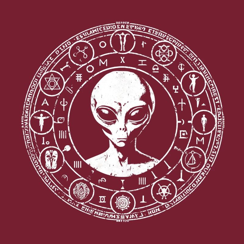 UFO Alien Symbol Kreis Mystischer Außerirdischer