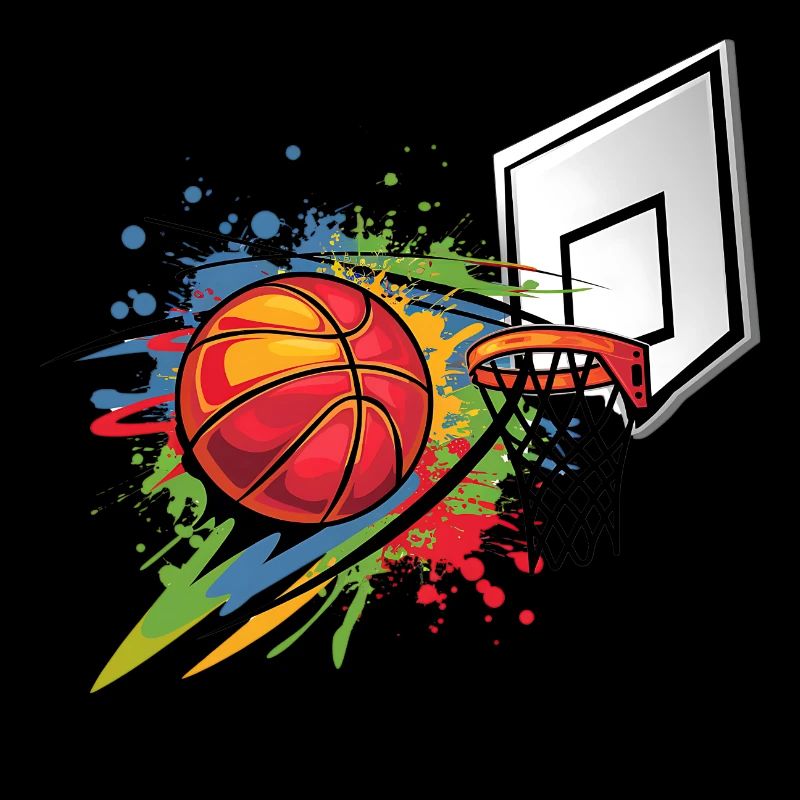 Bunte Basketball Tie Dye Farbe Splash Hoop Net