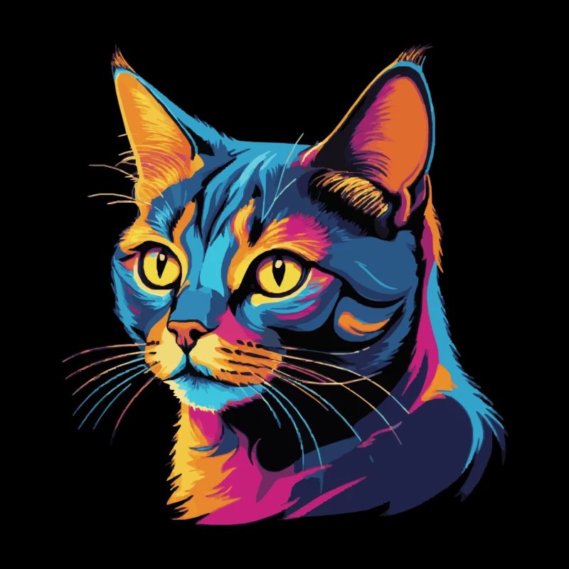 British Shorthair électrique : un art de chat vibrant