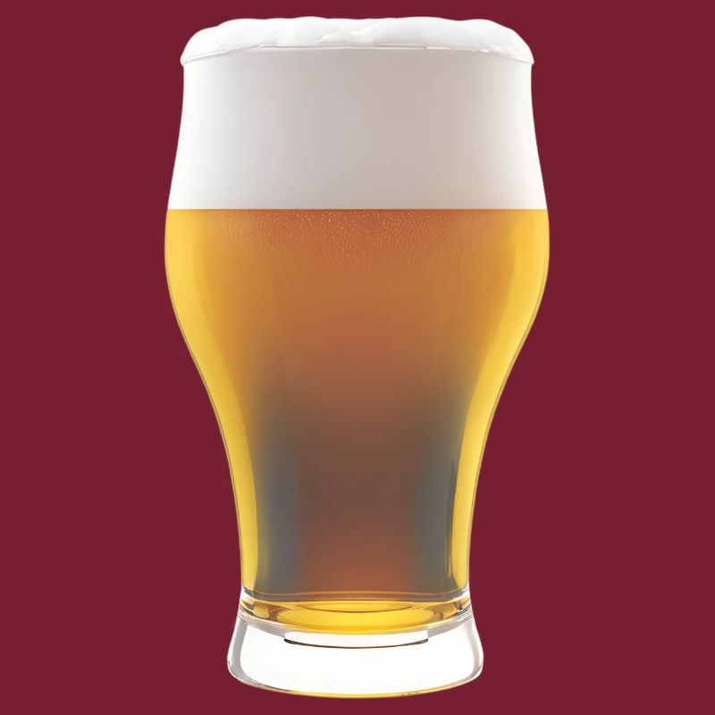 Biergradienten Glas mit Schaum