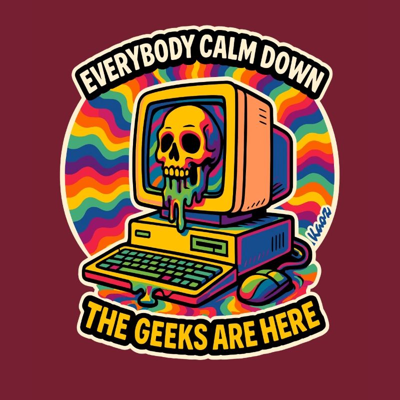 Les geeks sont là Retro Skull Computer