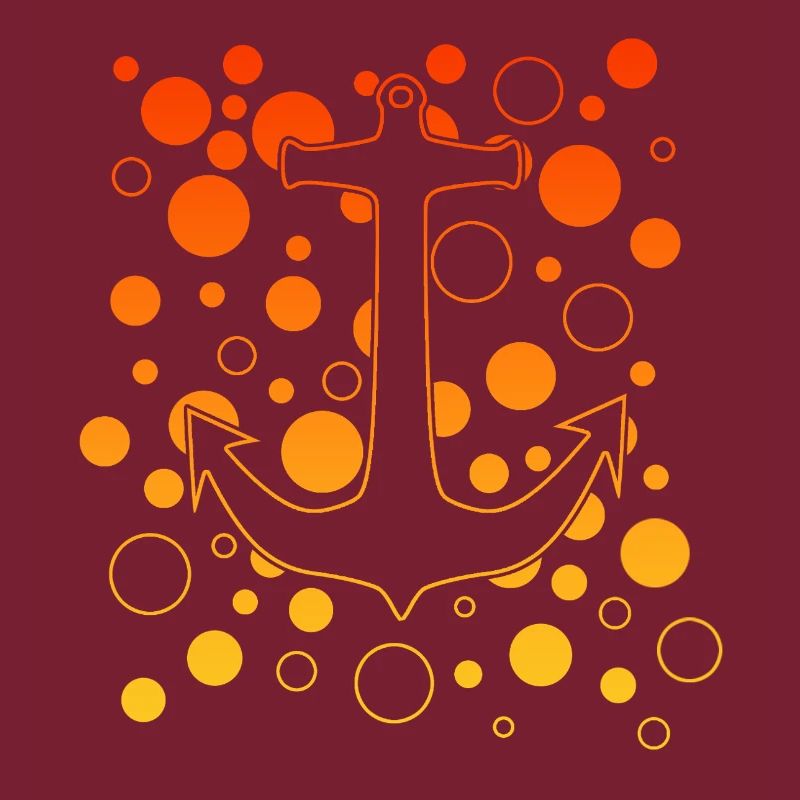 Luminous Anchor with Bubbles