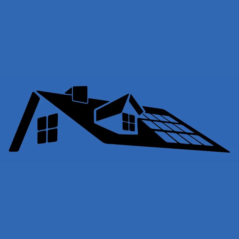 Conception de toit moderne - lucarne avec panneaux solaires