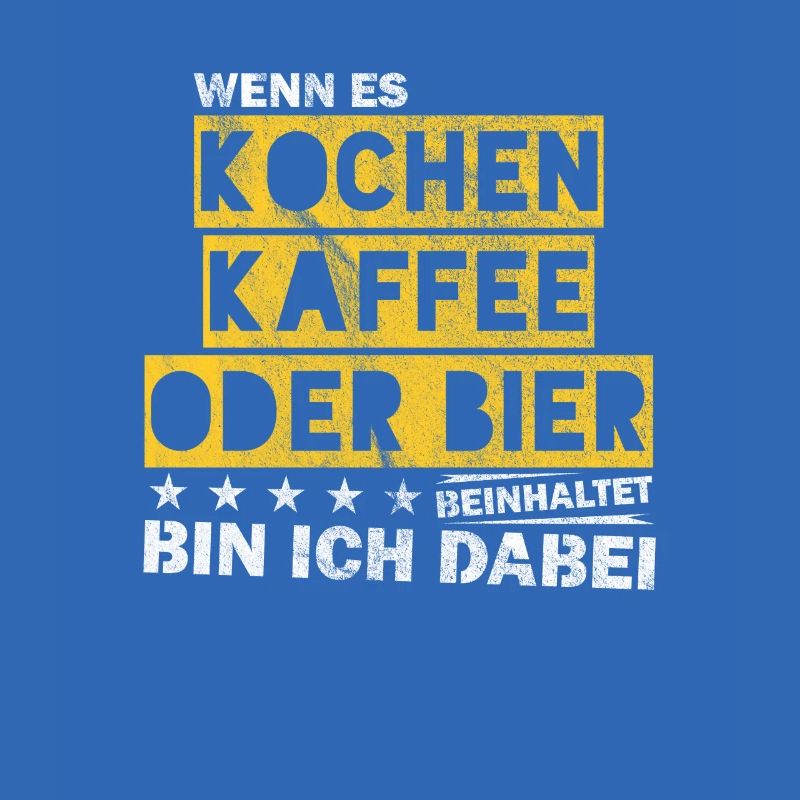 Kochen Kaffee oder Bier Junggesellenabschied