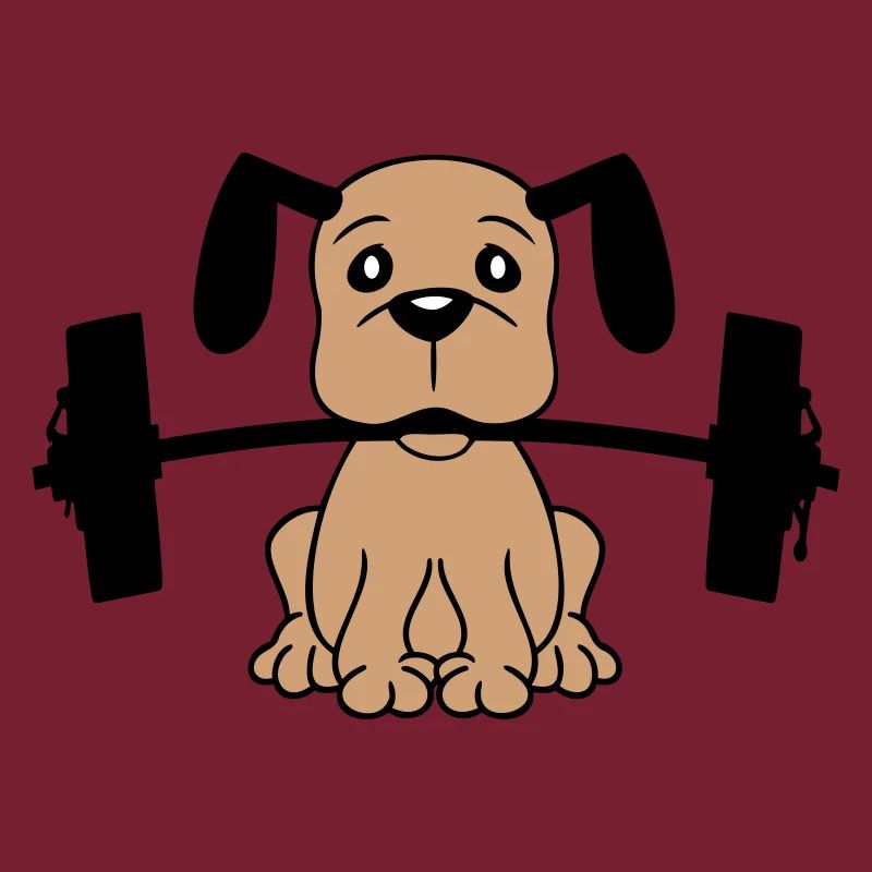 Hund Bodybuilder Stark Muskeln Gym Gewichtheben