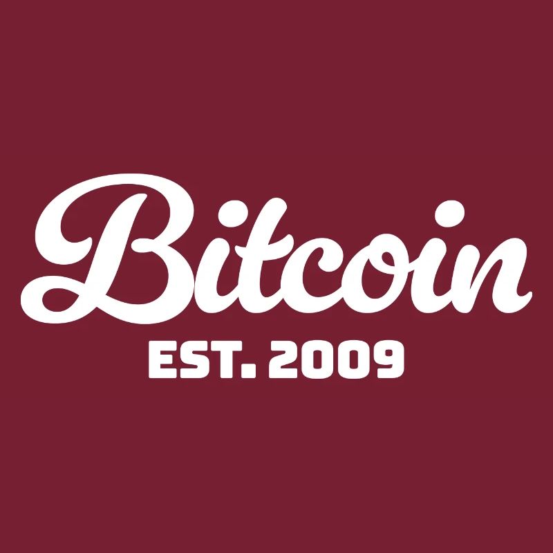 Bitcoin Est. 2009 – Klassisches Krypto Design