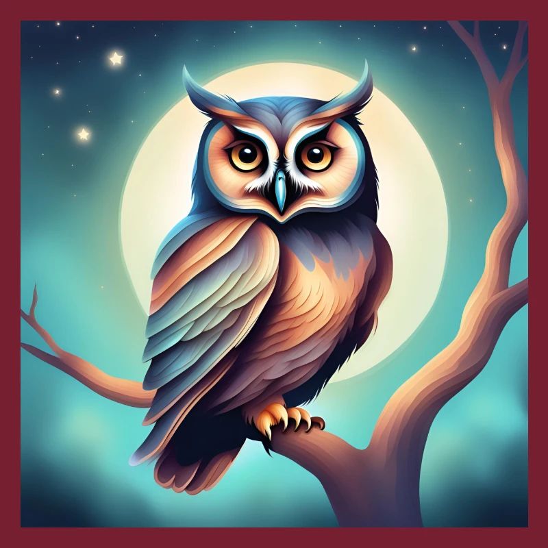 Eule träumerisch Gothic Geschenkidee Nacht