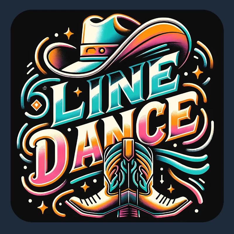 Conception de danse en ligne colorée