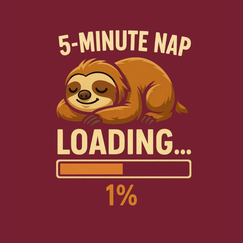 5-Minute Nap Loading… Sloth Progress-Bar Cute