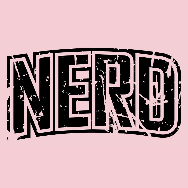 Nerd vintage distressed lettering