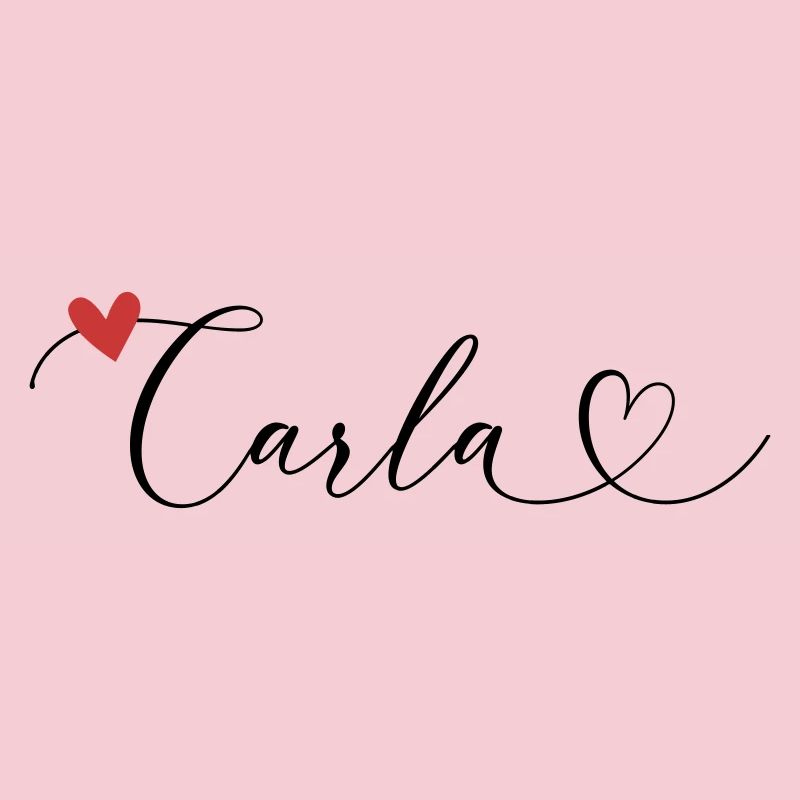 Carla Nom Prénom Calligraphie Coeur