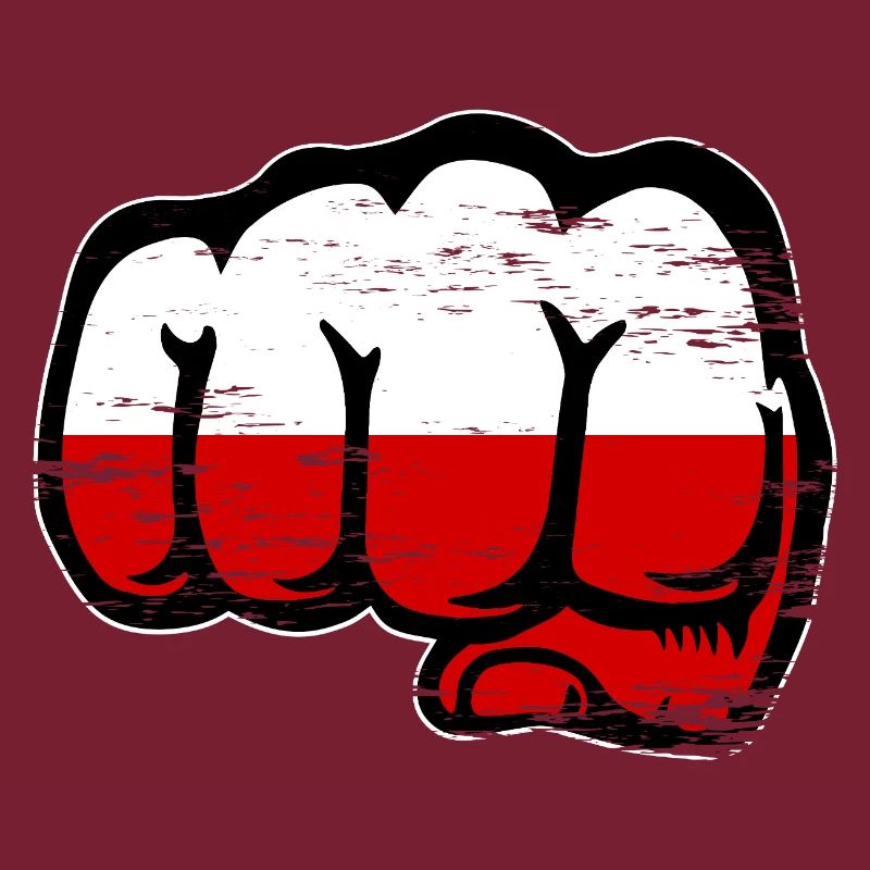 Poing du drapeau de la Pologne utilisé