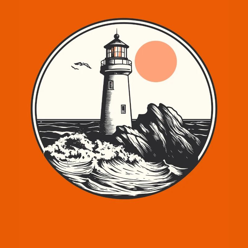 Leuchtturm bei Meeresrauschen
