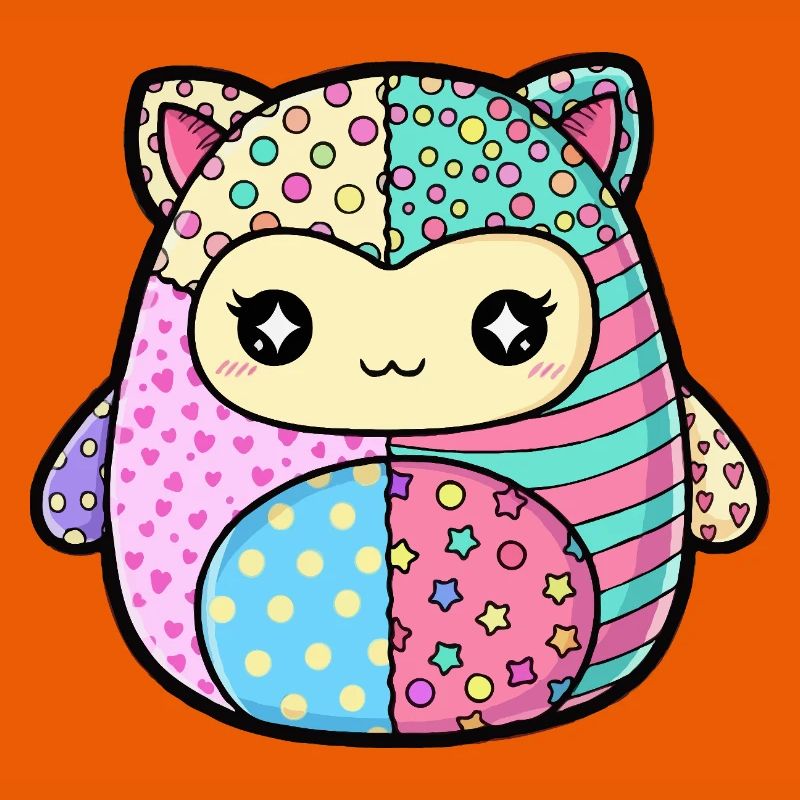 Patchwork Kitten Pastel Colors