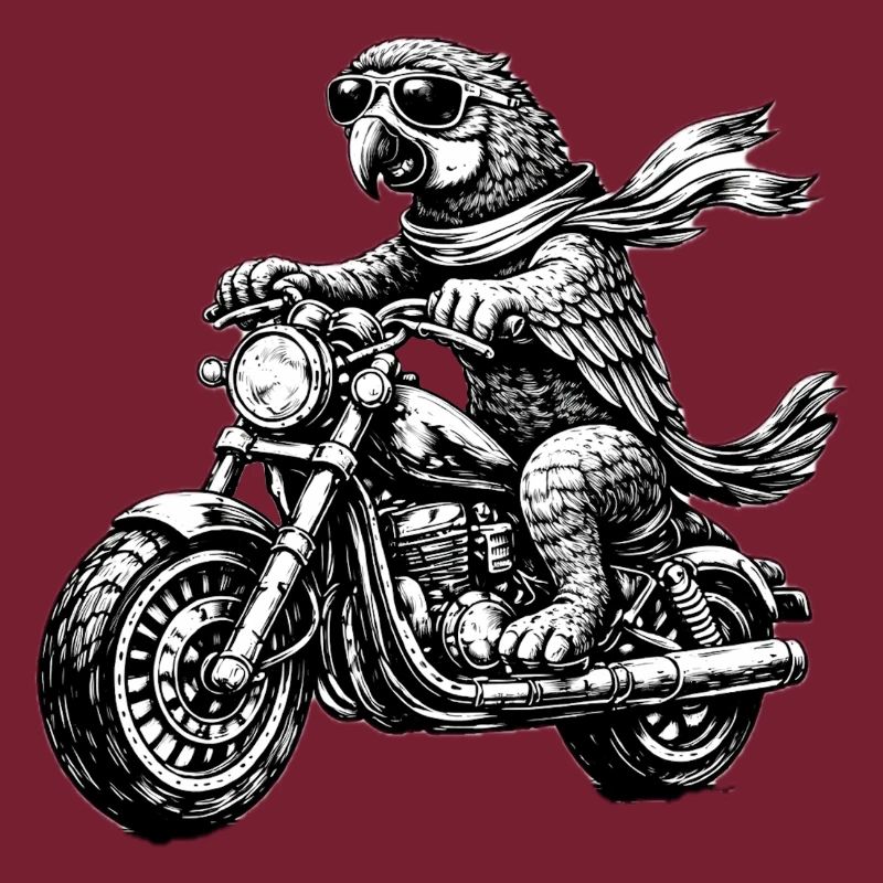 Biker Ara | Parrot on Motorcycle