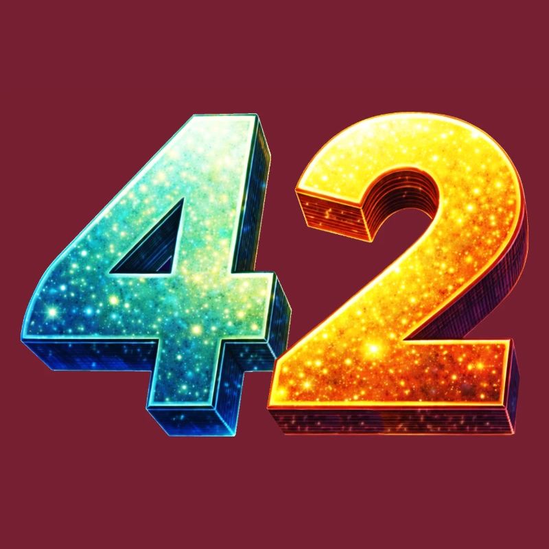 42 Cosmic Number – Nerd & Sci-Fi Design