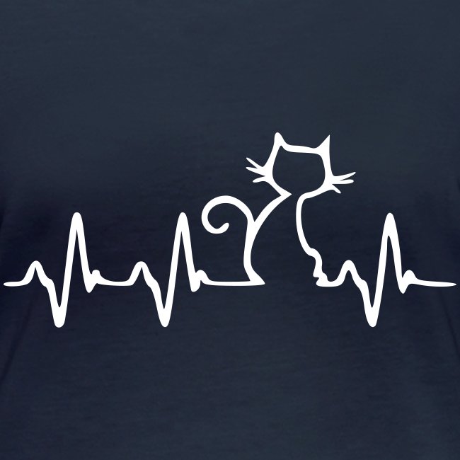 Vorschau: Cat Heartbeat - Frauen Bio-Langarmshirt von Stanley & Stella