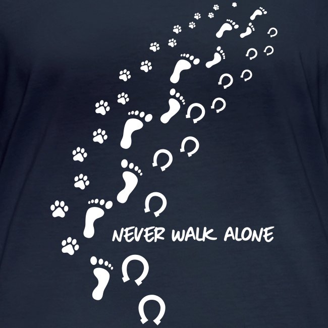 never walk alone hund pferd - Frauen Bio-Langarmshirt von Stanley & Stella