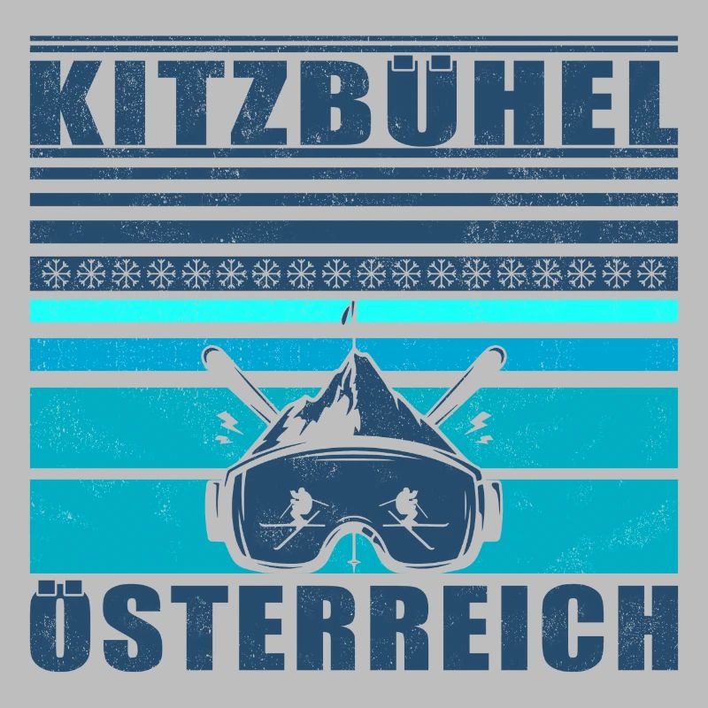 Kitzbühel Austria Retro Sunset Ski 80s