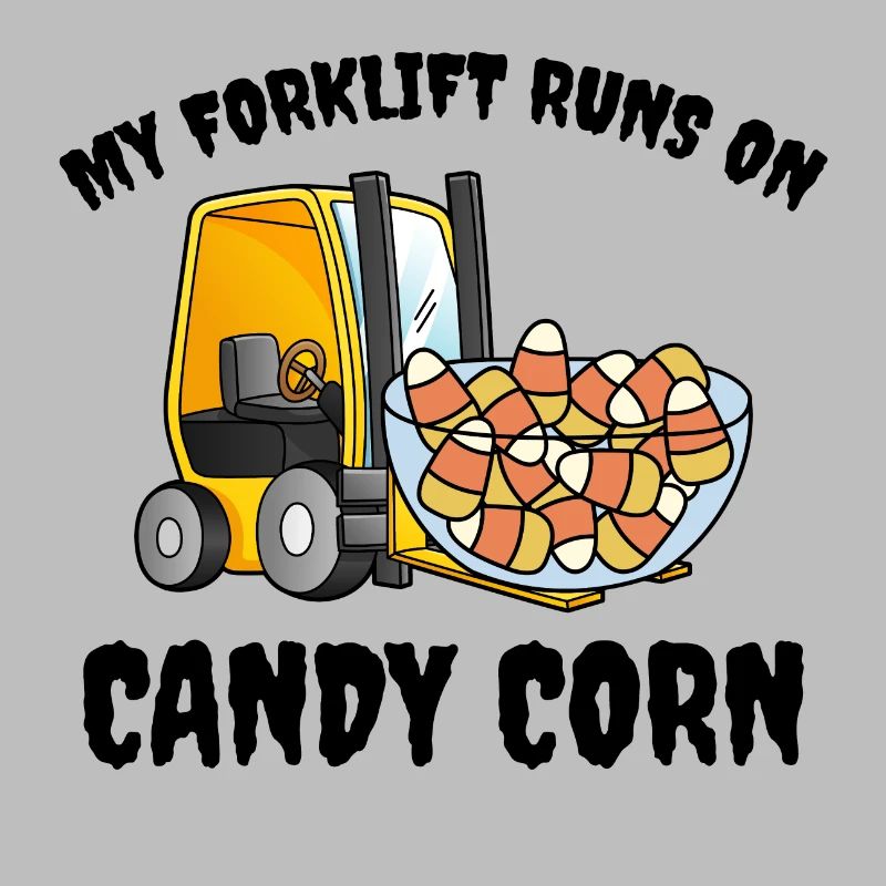 Halloween Forklift Operator Candy Corn