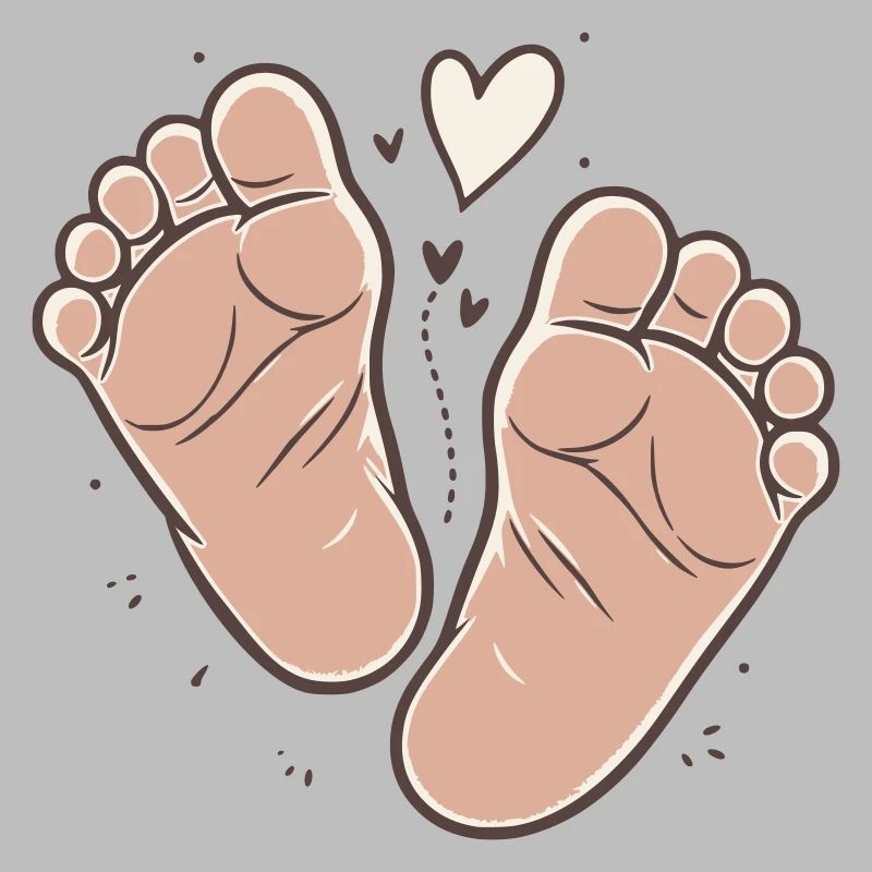 Mignons Pieds de Bébé Pieds de Bébé