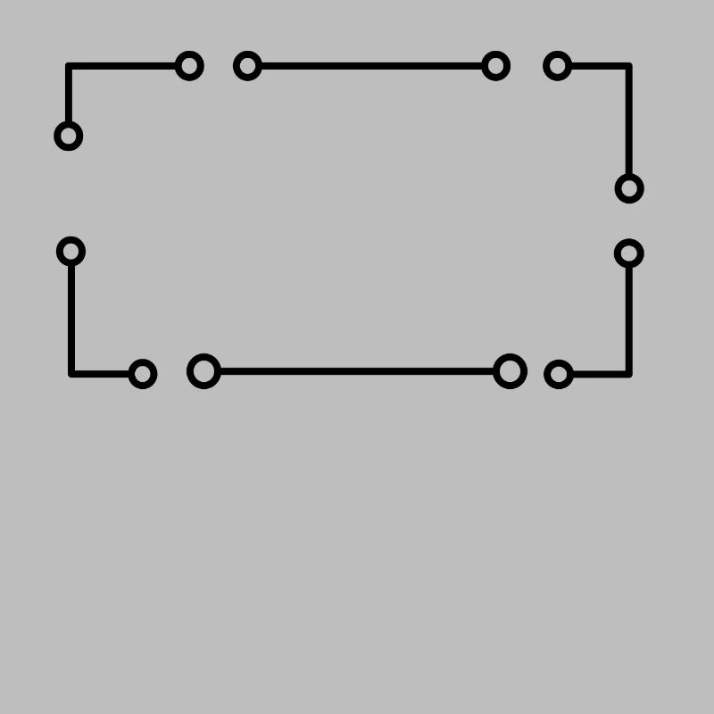Black Electron Frame Rectangular