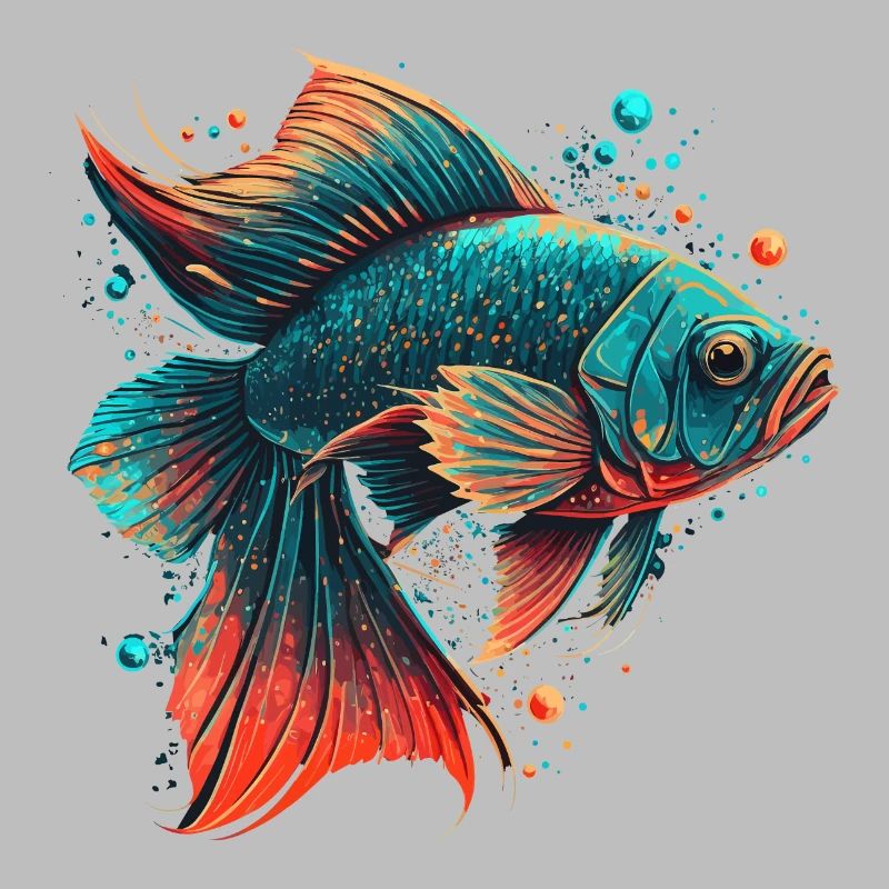 Red Blue Fish