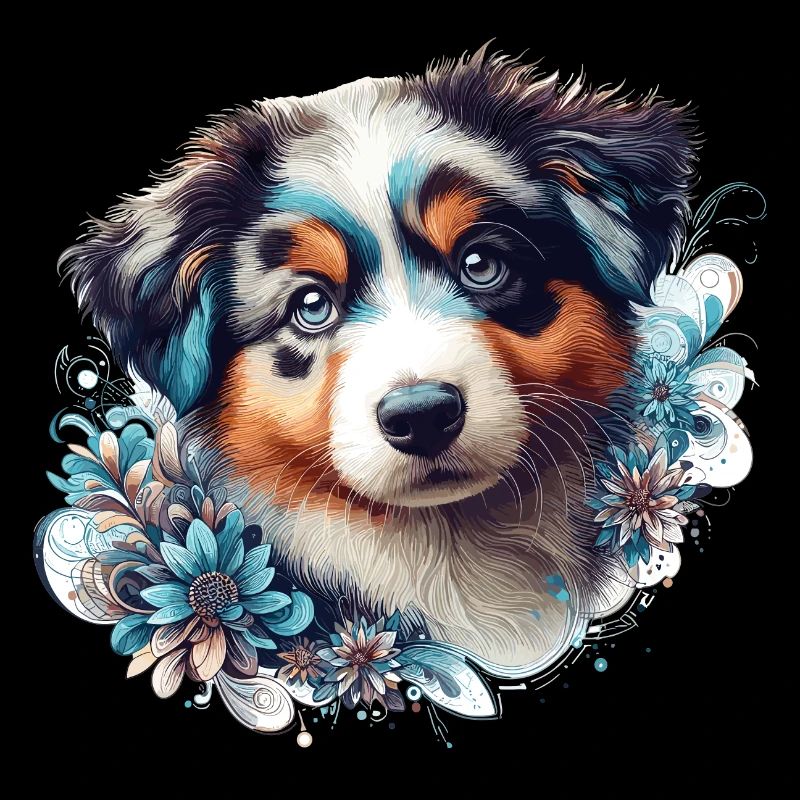 Australian Shepherd Welpe süß Hund Geschenk