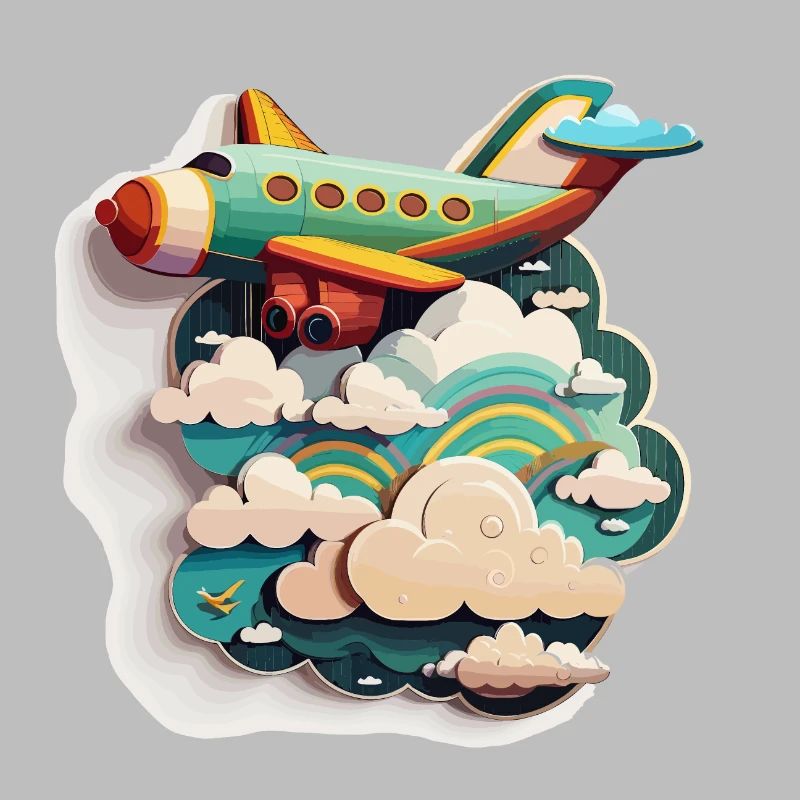 Boundless Horizons: Eine Luftaufnahme eines Flugzeugs