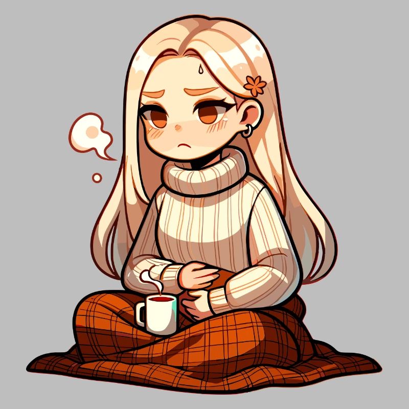 Gemütlicher Herbsttag mit Tee und Strickpullover