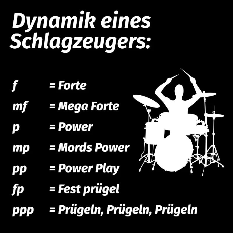 Dynamik eines Schlagzeugers Schlagzeug Drummer