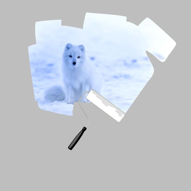 Farbroller Polarfuchs